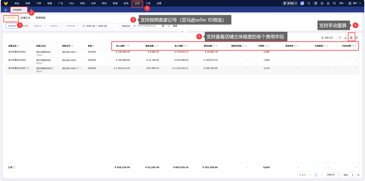 赛狐ERP涉税明细-费用类型拆解