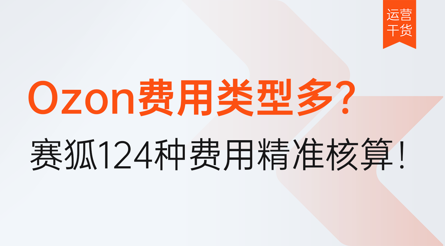 Ozon费用类型多,结算对不上?赛狐Ozon利润报表,124种平台费用自动分摊!