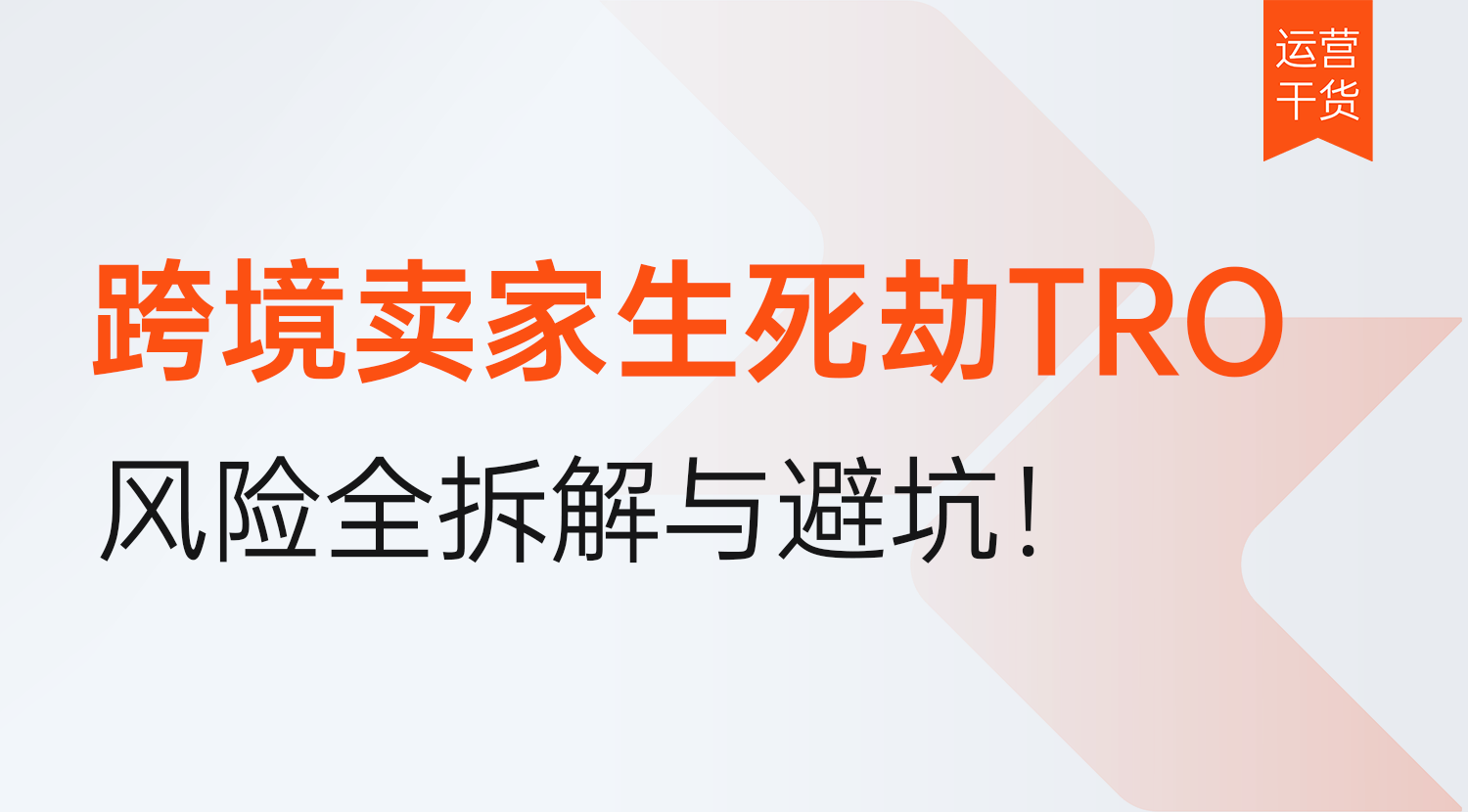 俗称跨境卖家"生死劫"的TRO究竟什么意思?亚马逊TRO风险全拆解与避坑