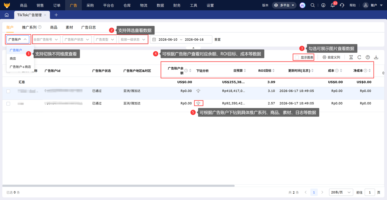 亚马逊与tiktok多平台广告批量创建与管理工具赛狐ERP