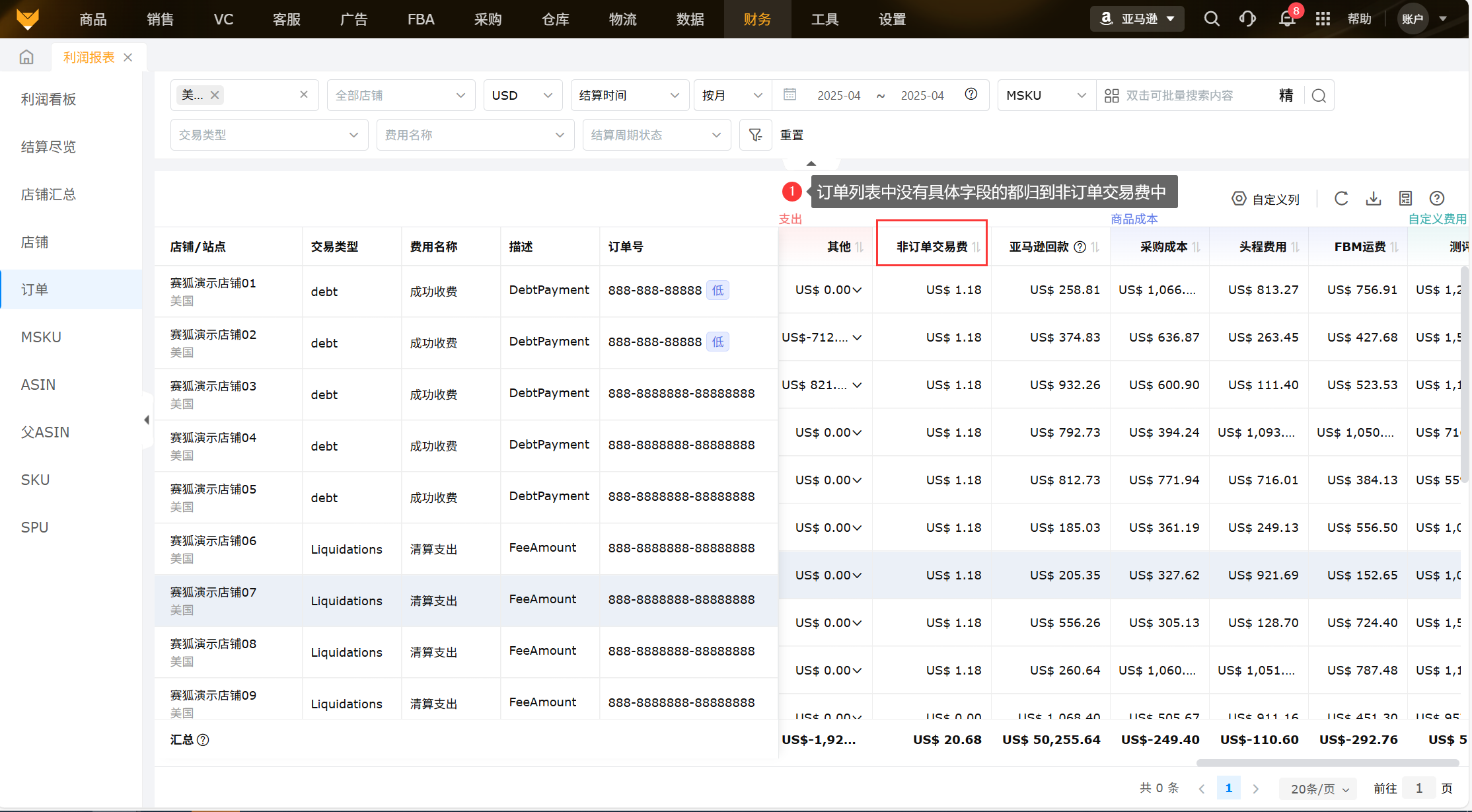 赛狐ERP帮助中心-亚马逊利润报表