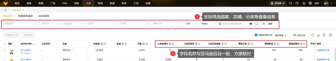 亚马逊fba库存滞销管理工具赛狐ERP