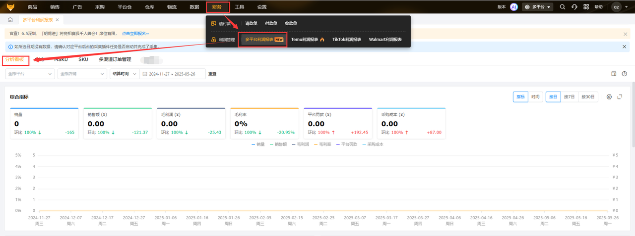 lazada财务与利润核算工具赛狐ERP