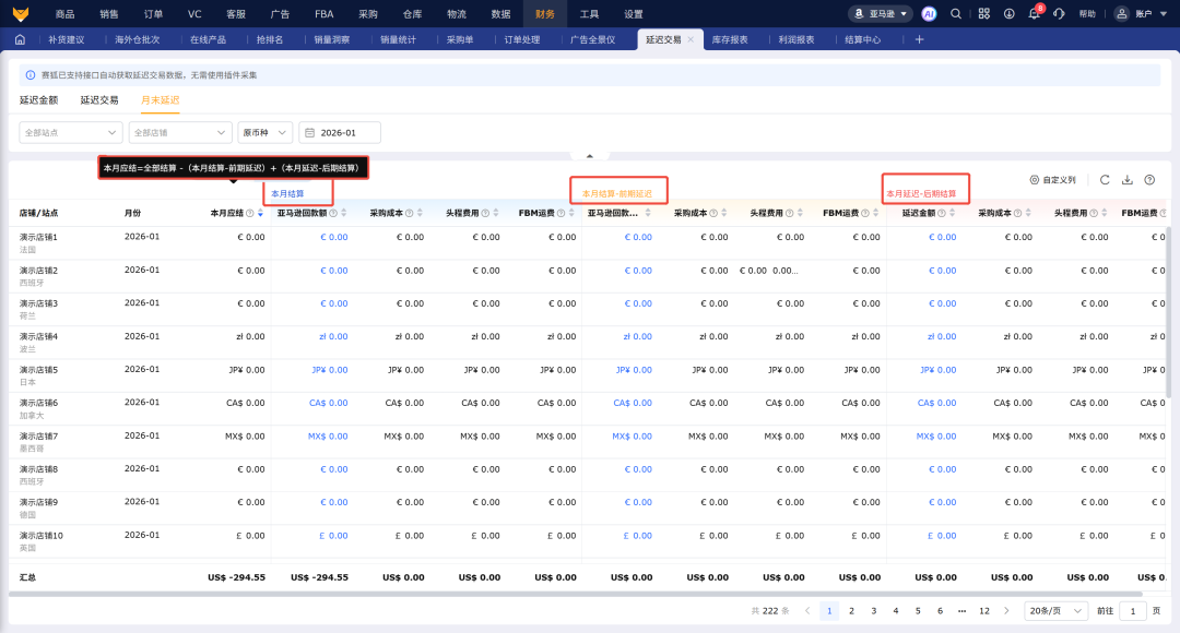 亚马逊DD+7财务核算工具赛狐ERP